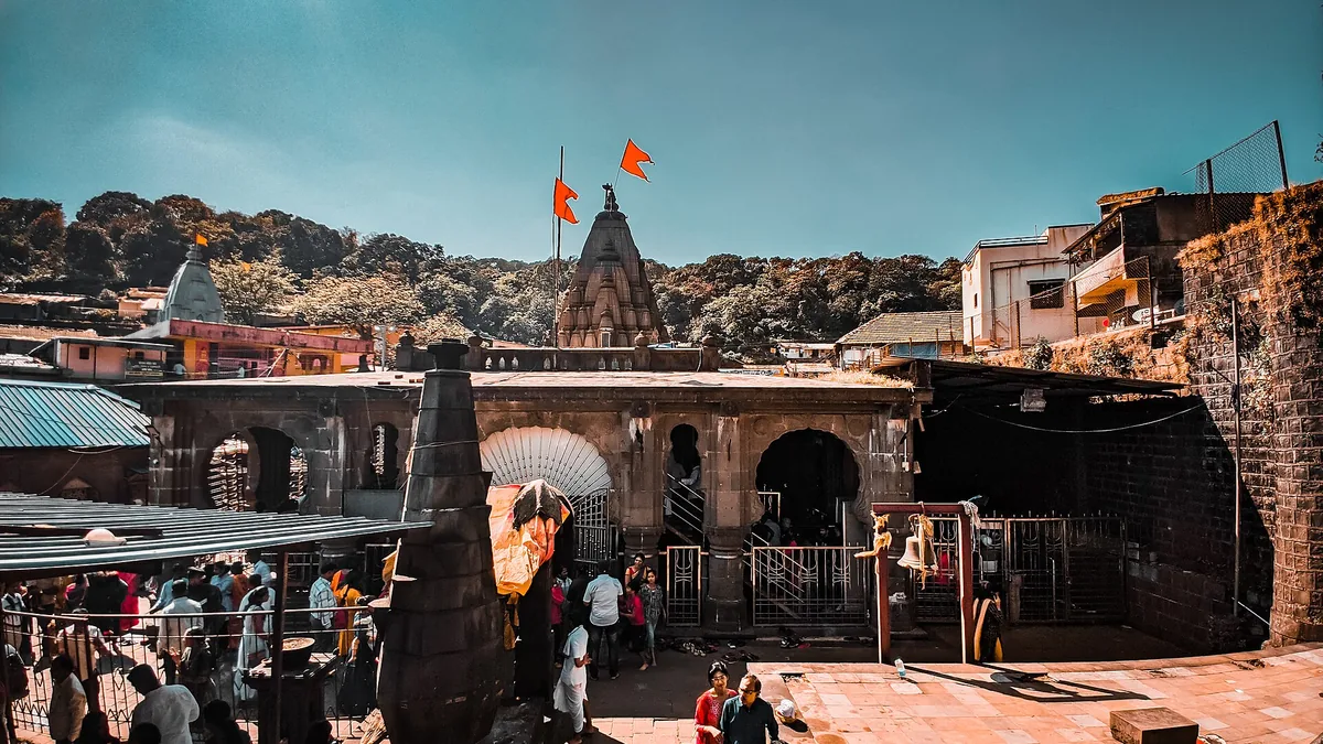 The Bhimashankar Jyotirlinga temple in the Sahyadri hills