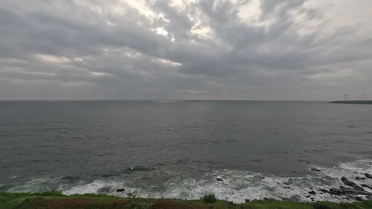 The Arabian Sea from the coast road near Kunkeshwar, Devgad