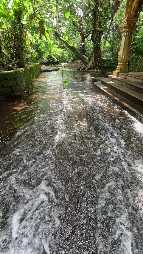 Stream flowing from the Pokharbav Ganpati temple at Dabhole