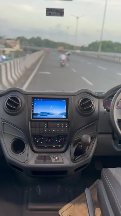 Dashboard of the Force Urbania with a touchscreen music system