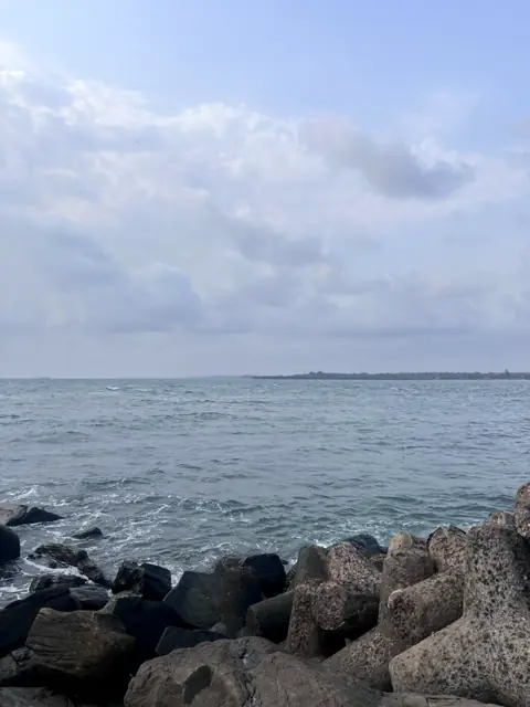 Waves on the rocks at Malvan rock garden