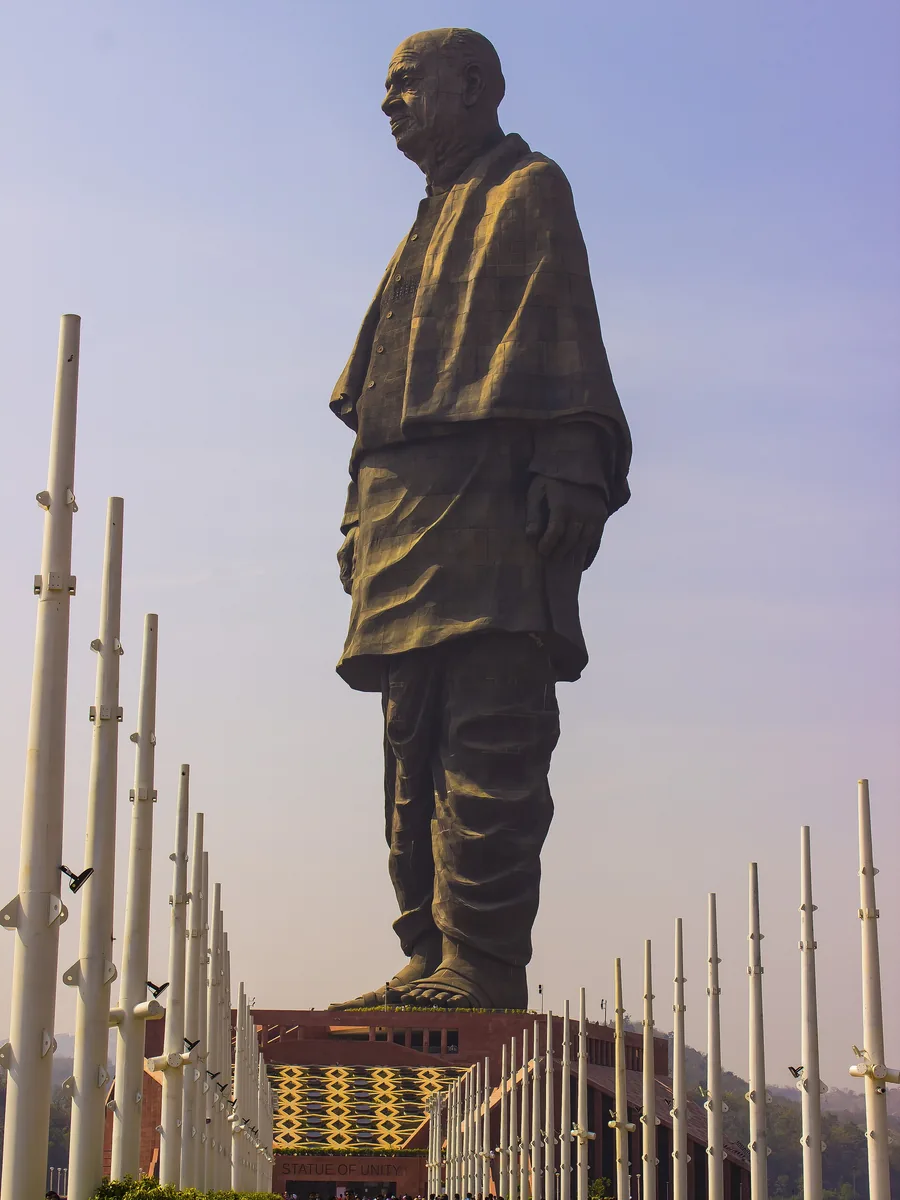 The Statue of Unity at Kevadia seen from the approach
